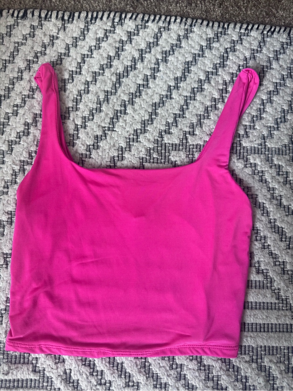 Sleeveless Crop Top in Fuchsia